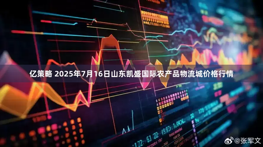 亿策略 2025年7月16日山东凯盛国际农产品物流城价格行情