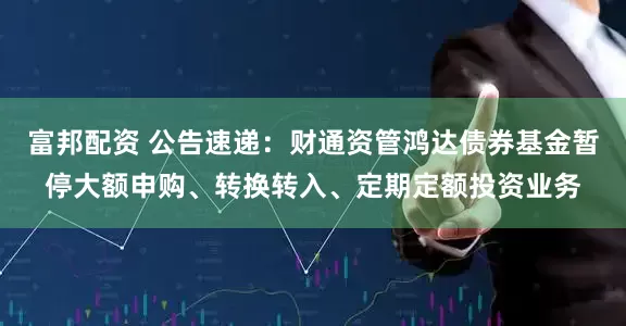 富邦配资 公告速递：财通资管鸿达债券基金暂停大额申购、转换转入、定期定额投资业务